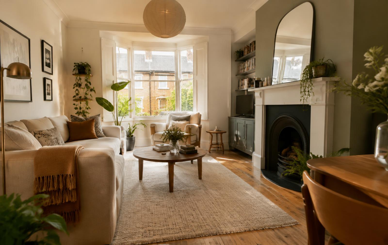 Bright, comfortable living room in an Assist Housing home